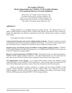 Put Another Nickel In: Market Opportunities for ENERGY STAR