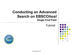 EBSCOhost Advanced Search