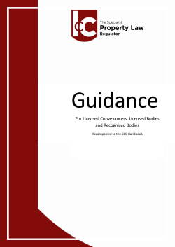 Guidance - Council for Licensed Conveyancers