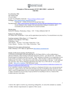 Principles of Microeconomics ECON 10011/20011 &ndash;sections 04 Fall