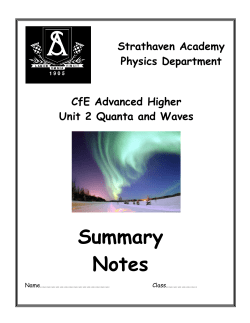 Higher Physics: Monitoring and measuring