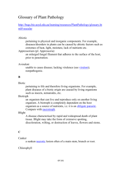 Glossary of Plant Pathology II