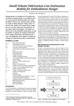 Small Volume Fabrication Cost Estimation