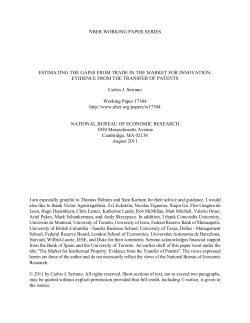 NBER WORKING PAPER SERIES ESTIMATING THE GAINS FROM