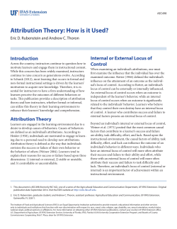 Attribution Theory - UF`s EDIS