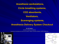 Anesthetic Breathing Circuits Components of the circle system