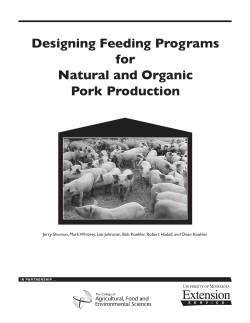 Designing Feeding Programs for Natural and Organic Pork Production