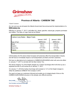CARBON TAX - Grimshaw Trucking