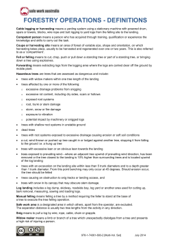 12. Forestry operations definitions