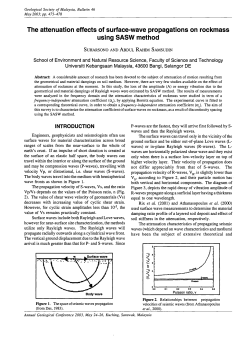 The attenuation effects of surface-wave propagations on rockmass