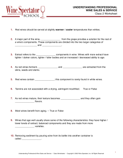 UNDERSTANDING PROFESSIONAL WINE SALES