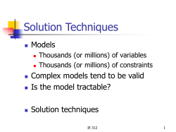 Solution Techniques, Improving Search