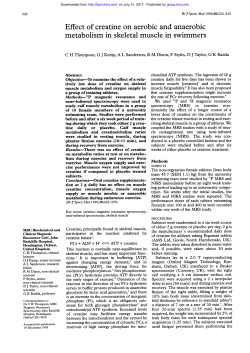 Effect of creatine on aerobic and anaerobic