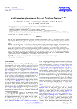Multi-wavelength observations of Proxima Centauri