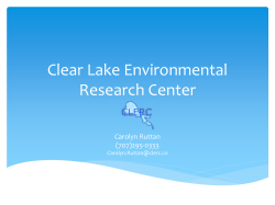 File - Clear Lake Environmental Research Center(CLERC)