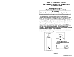 100-GALLON ULTRA LOW NOx SUPPLEMENT TO INSTRUCTION