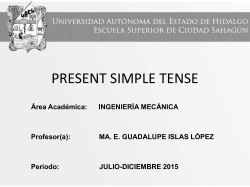 PRESENT SIMPLE TENSE