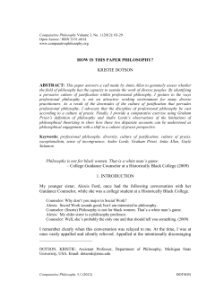 how is this paper philosophy?