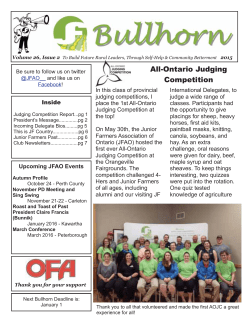 All-Ontario Judging Competition - Junior Farmers` Association of