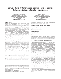 Convex Hulls of Spheres and Convex Hulls of Convex Polytopes