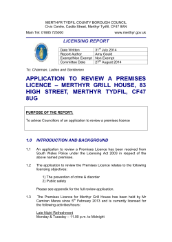 Application to review a Premises Licence