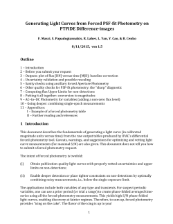 Generating Light Curves from Forced PSF-‐fit Photometry