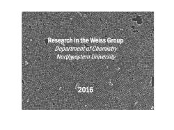 Research in the Weiss Group