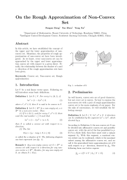 On the Rough Approximation of Non-Convex Set