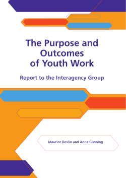 Purpose and Outcomes of Youth Work - Report