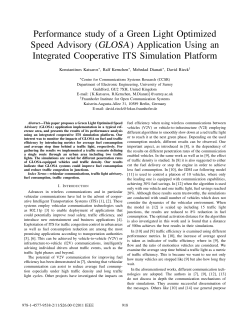 Performance Study of a Green Light Optimized Speed Advisory
