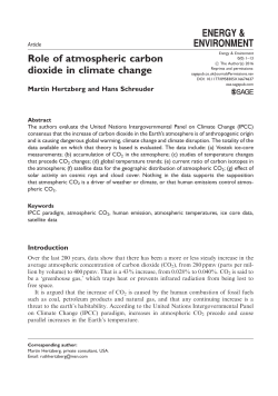 Role of atmospheric carbon dioxide in climate change