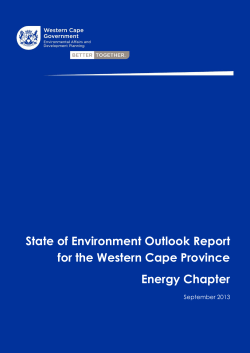 State of Environment Outlook Report for the Western Cape Province