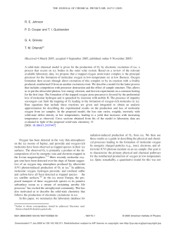 Production of oxygen by electronically induced dissociations