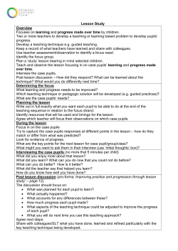 Lesson Study - Primary Support Team