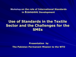 TBT Presentation - SMA RIZVI Textile Institute Of Pakistan