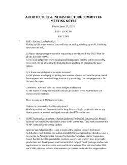 Notes - Chief Information Officer