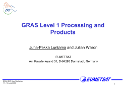GRAS Level 1 Processing and Data Products