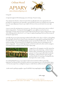 14 May 2015 An important segment of the beekeeping course is the