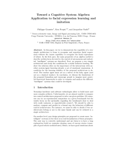 Toward a Cognitive System Algebra: Application to facial