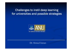 Challenges to instil deep learning for universities and possible