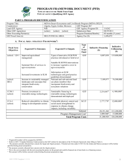 financing plan (in us$) - Global Environment Facility