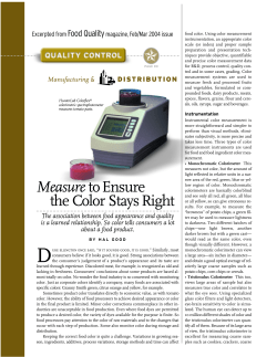 Measure to Ensure the Color Stays Right