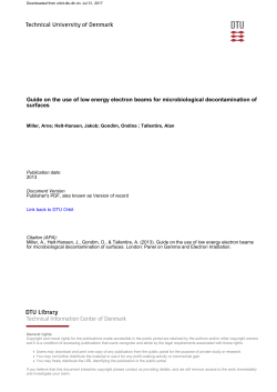 Guide on the use of low energy electron beams for
