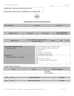 IICAPS Referral and Critical Information Form