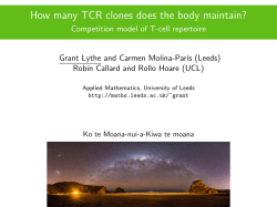 How many TCR clones does the body maintain?