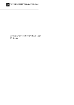 Iterated Function Systems of Interval Maps M. Gharaei