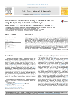 Enhanced short-circuit current density of perovskite solar cells using