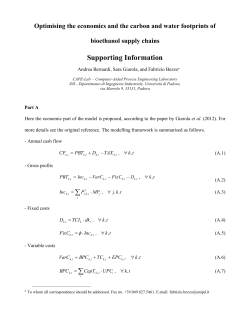 Optimising the economics and the carbon and water