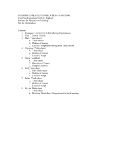 cognitive strategy instruction in writing