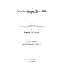 Paths, Sampling, and Markov Chain Decomposition A Thesis